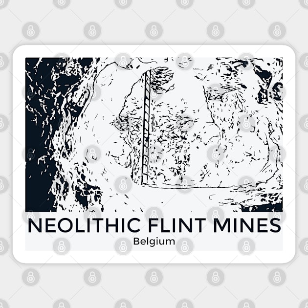 Neolithic Flint Mines - Belgium Magnet by Lakeric